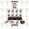 پکیج کامل دوربین مداربسته داهوا 8 عددی اسمارت-دوال لایت-فول کالر-دارای میکروفون داخلی سری HDW1200clqp-il-a
