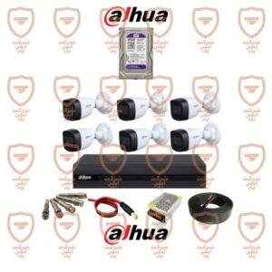 پکیج کامل 6 عددی دوربین مداربسته داهوا سری HFW1200cp