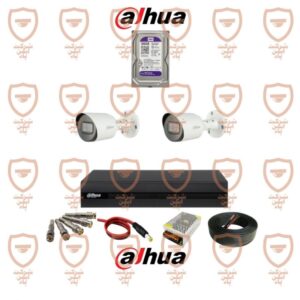 پکیج کامل 2 عددی دوربین مداربسته داهوا سری HFW1200tp
