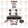 پکیج کامل دوربین مداربسته داهوا 5 مگاپیکسل 4 عددی اسمارت-دوال لایت-فول کالر-دارای میکروفون داخلی سری HFW1500cmp-il-a