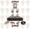 پکیج کامل دوربین مداربسته داهوا 5 مگاپیکسل 4 عددی اسمارت-دوال لایت-فول کالر-دارای میکروفون داخلی سری HDW1500clqp-il-a