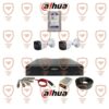 پکیج کامل 2 عددی دوربین مداربسته داهوا 5 مگاپیکسل بدنه فلزی سری HFW1500cmp