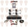 پکیج کامل دوربین مداربسته داهوا 5 مگاپیکسل 4 عددی اسمارت-دوال لایت-فول کالر-دارای میکروفون داخلی سری HFW1500tlmp-il-a