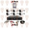 پکیج کامل دوربین مداربسته داهوا 5 مگاپیکسل 6 عددی اسمارت-دوال لایت-فول کالر-دارای میکروفون داخلی سری HFW1500tlmp-il-a