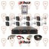 پکیج کامل دوربین مداربسته داهوا 5 مگاپیکسل 8 عددی اسمارت-دوال لایت-فول کالر-دارای میکروفون داخلی سری HFW1500tlmp-il-a