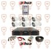 پکیج کامل 6 عددی دوربین مداربسته داهوا 5 مگاپیکسل بدنه فلزی سری HFW1500tp