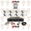 پکیج کامل 8 عددی دوربین مداربسته داهوا 5 مگاپیکسل بدنه فلزی سری HFW1500tp