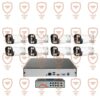 پکیج 8 عددی دوربین مداربسته 5 مگاپیکسل تحت شبکه 4K - IP- POE دید شب رنگی دارای میکروفون داخلی پیشرفته پلاک خوان تشخیص چهره سری IPB-5062WLA-POE-imenpad5062wla