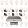 پکیج 6 عددی دوربین مداربسته 5 مگاپیکسل تحت شبکه 4K - IP- POE دید شب رنگی دارای میکروفون داخلی پیشرفته پلاک خوان تشخیص چهره سری IPB-5062WLA-POE-imenpad5062wla