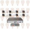 پکیج 8 عددی دوربین مداربسته 8 مگاپیکسل تحت شبکه 4K - IP- POE دید شب رنگی دارای میکروفون داخلی پیشرفته پلاک خوان تشخیص چهره سری IPB-8092WLA-POE-imenpad8092wla