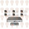پکیج 6 عددی دوربین مداربسته 8 مگاپیکسل تحت شبکه 4K - IP- POE دید شب رنگی دارای میکروفون داخلی پیشرفته پلاک خوان تشخیص چهره سری IPB-8092WLA-POE-imenpad8092wla