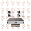 پکیج 4 عددی دوربین مداربسته 5 مگاپیکسل تحت شبکه 4K - IP- POE دید شب رنگی دارای میکروفون داخلی پیشرفته پلاک خوان تشخیص چهره سری IPB-5092WLA-POE-imenpad5092wla