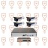 پکیج 4 عددی دوربین مداربسته 5 مگاپیکسل تحت شبکه 4K - IP- POE دید شب رنگی دارای میکروفون داخلی پیشرفته پلاک خوان تشخیص چهره سری IPB-5172WLA-POE-imenpad5172wla