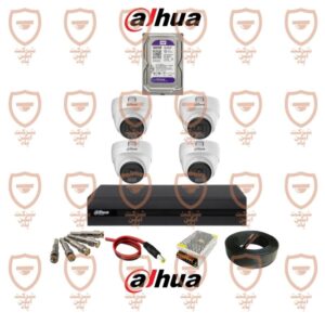 پکیج کامل 4 عددی دوربین مداربسته داهوا سری HAC-t1a21p-u