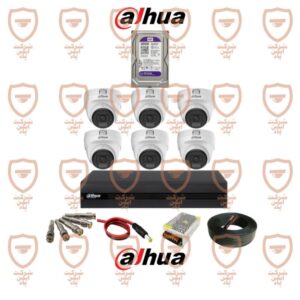 پکیج کامل 6 عددی دوربین مداربسته داهوا سری HAC-t1a21p-u