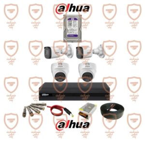 پکیج کامل 4 عددی دوربین مداربسته داهوا دام و بالت سری HAC-t1a21p-u | HAC-b1a21p-u