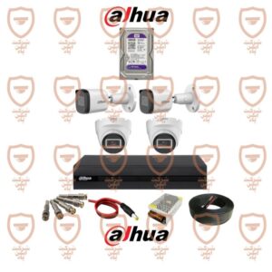 پکیج کامل 4 عددی دوربین مداربسته داهوا دام و بالت بدنه فلزی سری HAC-t2a21p-u | HAC-b2a21p-u